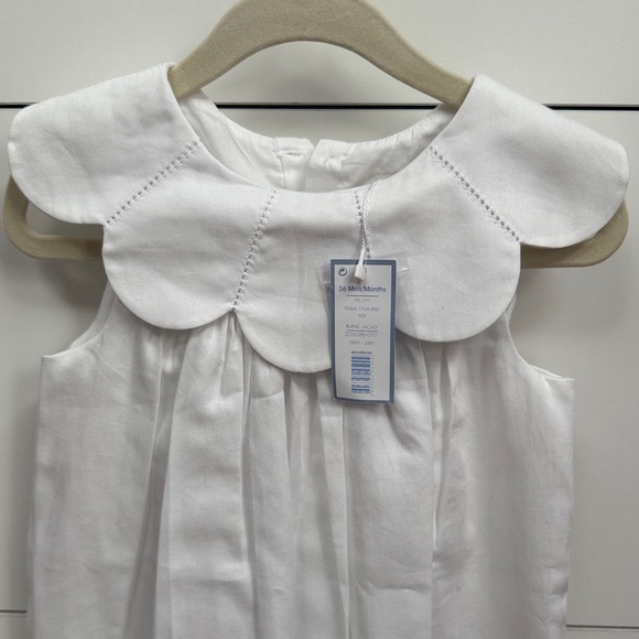 Jacadi White Scalloped Collar Dress - Picture 2 of 3